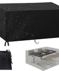 Waterproof Patio Furniture Cover 30 L x 18 W x 18 H Inches Universal 600D Weatherproof Table And Sofa Cover For Deck Lawn Backyard