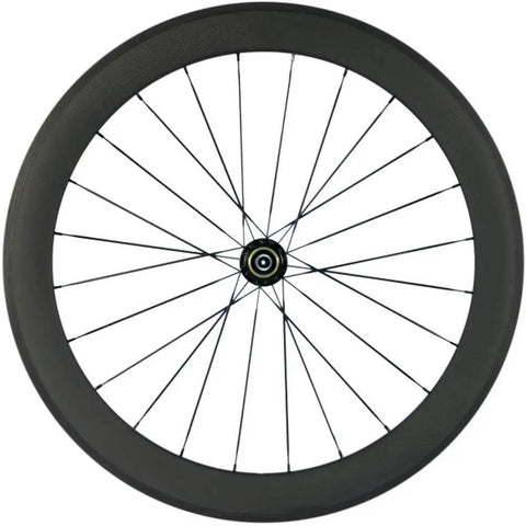 60mm Carbon Fiber Wheelset For 700c Clincher With 25mm U-Shape Rim, Basalt Brake Surface, Toray T700, Shimano 8/9/10/11 Speed Compatible