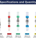 540 Piece Solder Seal Wire Connectors Kit With Heat Shrink Solder Sticks Waterproof Butt Connectors specifications and quantities.