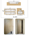 Heavy Duty Invisible Concealed 3 Way Adjustable Butt Hinge For Wooden Doors With 180 Degree Opening Zinc Aluminum Alloy illustration