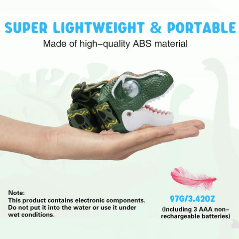 Kid Friendly LED Headlamp For Outdoor Adventures With Roar And Silent Modes Lightweight ThreePointFourOunce Battery Included