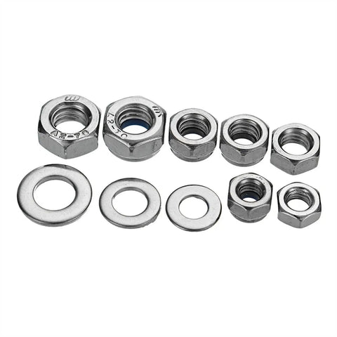 All In One Heavy Duty Hardware Fastener Set With 255 Piece Stainless Steel Nylon Insert Hex Lock Nuts Washers M4 M5 M6