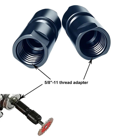 Two Pack Angle Grinder To Straight Chuck Adapter Set with 5/8 inch 11 thread adapters for rotary tools carving and polishing