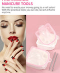 Two Pack Nail Soak Off Bowl Kit For Gel Polish Remover And Dip Powder, Includes 2 Bowls, Triangle Cuticle Peeler, Stainless Steel Cuticle Pusher
