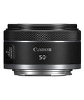 50mm F1.8 STM Prime Lens For Mirrorless Cameras With Control Ring, side view showcasing compact and lightweight design for EOS R Series.