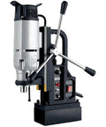 Huge 1200 Watt Magnetic Drill Press with Heavy Duty Portable Design and Strong 2900 Lb Electromagnet Force for Tough Metal Work.
