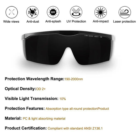 IPL Laser Safety Glasses With Broad Spectrum Eye Protection Shield Your Eyes During Red Light Therapy And Hair Removal Featuring Slick UV And Blue Light Blocking Tech For Peepers Demanding Real Deal Defense