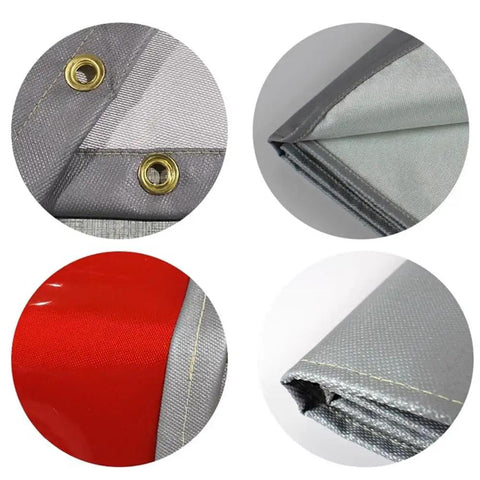 Heavy Duty Silicone Coated Welding Curtain With Clear Viewing Window And Flame Retardant Heat Shield Up To One Thousand F For Pro Welders Made Tough As Nails With Zero Fiberglass Mess In Clean Gray Six By Eight Feet Coverage