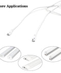 5 Foot T5 T8 LED Extension Cords 3 Prong Plug In Power Cable For Integrated Tube Lights Extends Light Fixtures From Strip To Strip