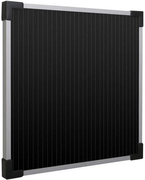 Heavy Duty Five Watt Solar Battery Trickle Charger With Overcharge Guard panel with black surface and metal frame for solar energy.