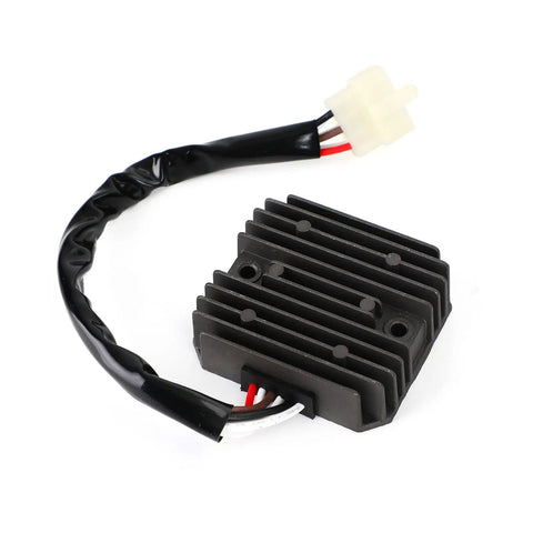 High Efficiency Plug-And-Play Motorcycle Voltage Rectifier And Regulator For SRV250 1992 1993 shown with wires and connector