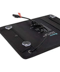 10W Solar Trickle Charger Portable Battery Maintainer with SAE Quick Connection and mounting suction cups visible