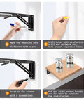 Step-by-step guide for installing Built Tough Heavy Duty 10 Inch Folding Shelf Brackets 2 Pack Detachable Wall Mount Braces.