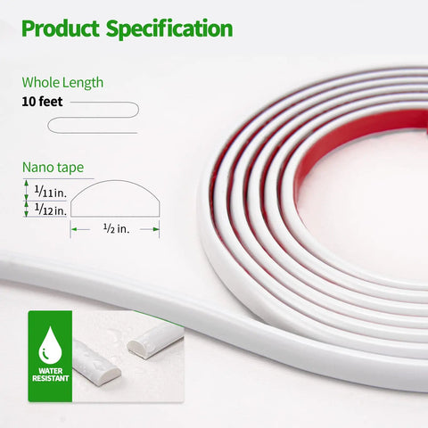DIY Friendly Self Adhesive Peel And Stick Trim For Walls And Borders Flexible Molding That Covers Cracks Gaps And Damaged Corners Easy Cut To Fit Backsplash Tiles Cabinets And Floors White Finish rolled with dimensions