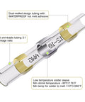 350-piece solder-seal wire connector kit cross-section with heat-shrink butt connectors and solder sleeves