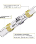 Close-up of Solder Seal Wire Connector Kit 160 Pcs Heat Shrink Electrical Butt Terminals Waterproof with labeled features