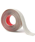 Self Adhesive Vinyl Floor Transition Strip For Laminate And Tile Floors A Flat Divider To Join Gaps And Create A Clean Carpet Threshold Look White Washed Four Feet Long One Point Five Seven Inch Wide Scratch Dirt Resistant Easy Peel And Stick rolled