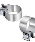 Harley 1.75 Inch Exhaust Clamp Set Bolt On For Touring Muffs Fits 1.75 Inch ID Inlets 1.25 Inch Wide Stainless Steel 304