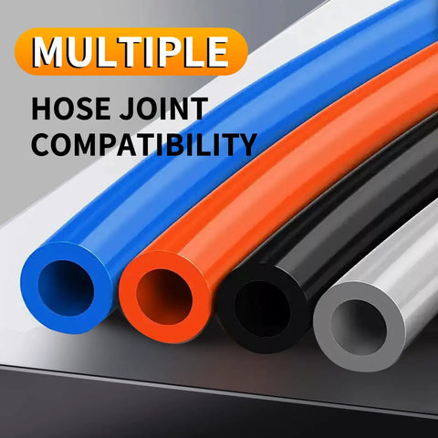 Colorful hoses demonstrating multiple hose joint compatibility for heavy duty applications