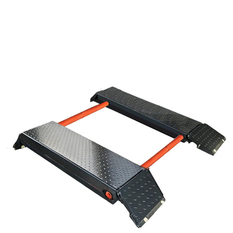Smooth Operator Mobile Mid Rise Scissor Lift Featuring Electric Release And 8000 Pound Capacity for full size trucks and SUVs.