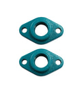Two blue cast iron flanges for Heavy Duty Cast Iron Cartridge For 0011 F4 Hot Water Circulating Pump 1/8 Hp 115V Up To 31 Gpm.