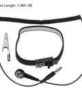 2 Pack ESD Anti Static Wrist Straps 11 Inch Circumference Adjustable Antistatic Bracelet Set With Wire And Alligator Clip For Computer Electronics Repair Black