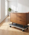 Heavy Duty Furniture Dolly 2 Pack With 1320 Lbs Capacity, Smooth Swivel Casters For Couch Piano Fridge Moving, Sturdy Plywood Movers under a cabinet.