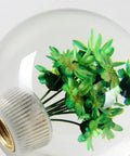 Cool 54mm Crystal Flower Shift Knob Real Flower Resin Ball for Manual and Automatic Transmissions Universal Fit Gated Style Only Fits 5 and 6 Speed Shifters Includes 3 Adapters for Most Cars Trucks Green, close-up of green flower inside clear ball