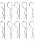 10 Pcs Hitch Pin Clip Set, 2mm x 40mm R Clips, Carbon Steel Retaining Wire Hair Pins, Cotter Pin Assortment For Trailer, Tractor, Mower, Cart, Truck, Silver
