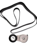 Heavy Duty Serpentine Belt Tensioner Kit Fits Buick Rainier Chevy Trailblazer GMC Envoy Olds Bravada Saab 97X Keeps Engine Runnin Smooth As Silk Avoiding Noise Vibration And Trouble Lets You Cruise Chill Safe On Road Today, black belt and tensioner pulley