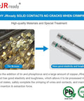 Deutsch DT Connector Pins And Sockets Kit showing solid tin bronze contacts and crimped pins with elasticity and toughness.