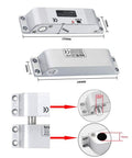 12V DC Drop Bolt Door Lock With Fail Safe NC Mode For Access Control Security, Surface Mounted Electronic Lock dimensions