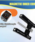 Craedli brake booster push-rod length gauge, black aluminum tool with magnet and adjustable pins