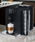 Straight Fire Automatic Espresso Coffee Maker Bundle With A Clean Matte Black Frame, featuring JAVA one-touch cappuccino.