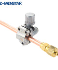 HZ-MONSTAR piercing valve kit for refrigerator tubing with copper tube and brass compression fitting