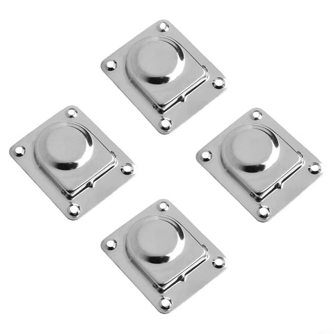 Heavy Duty Stainless Steel Flush Mount D Rings Anchors Recessed Tie Downs For Boat Cargo, Trailers And Truck Flatbeds, pack of 4.
