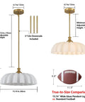 Zobawlks Pendant Lights Kitchen Island: Mid-Century Hanging Light with gold finish, adjustable height, and flower-inspired glass shade.