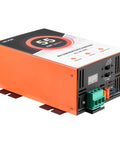 Rock Solid Rv Power Converter And Battery Charger 55 Amp 120V Ac To 12V Dc Plug And Play showing orange housing and connection ports.