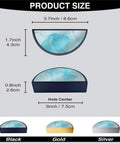 Turquoise Fluid Cabinet Handles Pack Of 2 With 3 Inch Hole Center Semicircle Black Drawer Pulls dimensions and color options