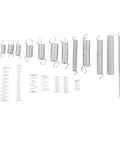 Huge 200 Pcs Compression And Extension Spring Kit With 20 Diverse Sizes, Premium Zinc Plated Steel Assortment For Car Repair, DIY Hacks, Home Maintenance Projects, And Quick Fixes In A Clear Organized Case. assorted zinc plated steel compression and extension springs in varied sizes