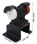 Cordless Mini Bench Grinder With Dual 4000Mah Batteries For Precise Polishing And Grinding On Workbench, showing grinding wheels.