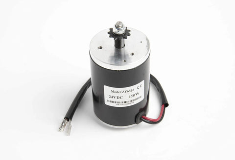 150W 24V DC Brush Electric Motor For Razor Scooters And DIY Go Karts ZY6812 Replacement With 11T 25 Sprocket And Chain Works With 24V Power Systems Great Upgrade For DIY Rides And Kids Projects