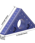 Pro Grade Aluminum Isosceles Right Triangle Ruler With 45/90 Degree Layout, Thickened Body, Imperial And Metric Scales, High Precision