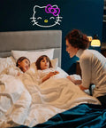 Anime Cat Neon Sign For Girls Room And Game Room above bed with children, cute neon lights, low heat PVC neon lamp, cozy night light.