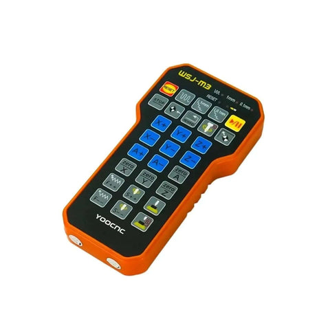Wireless USB Hand Wheel For CNC Router Engraving MPG Remote Control Pro Grade Jog Wheel, orange and black interface
