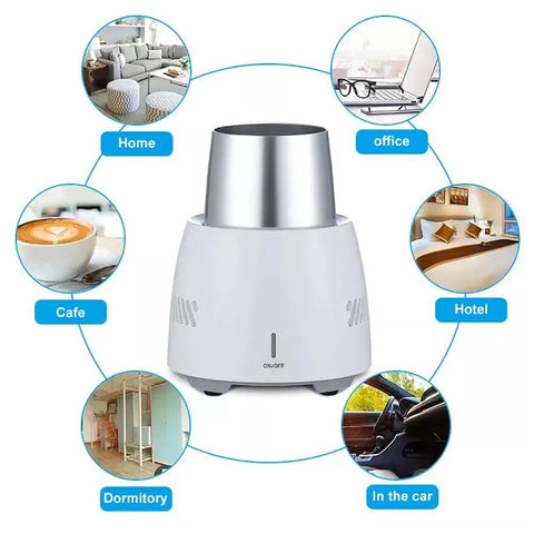 Lightning Quick Electric Cup Cooler Packing Semiconductor Cooling And Smart Touch Interface that is compact for home, office, or car use.