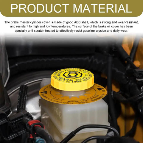 Brake Fluid Cap Replacement For Dodge Jeep Chrysler Ram Dakota Plug And Play Master Cylinder Filler Cap OEM 4683656AB 5014518AA Car Maintenance Part For Fluid Tank Reservoir Cover, ABS material, installed on vehicle.