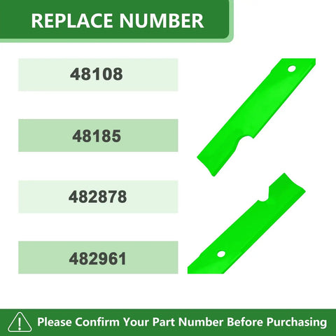 52 Inch Mower Blades For Scag Ex Mark Tiger Cub Wildcat Turf Tiger Decks Medium Lift 3 Pack Replacement Blades OEM 48108