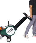 Heavy Duty Yard Beast 7 Ton Gas Log Splitter With Double Flywheel Auto Return Portable 63cc Engine being moved by a person.