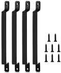 4 Pack 7.87 Inch Black Barn Door Handles Built To Last Heavy Duty Rustic Metal Cabinet Pulls For Sliding Doors Gates Fences Garage Shed Closet Drawer Indoor Outdoor Use with screws